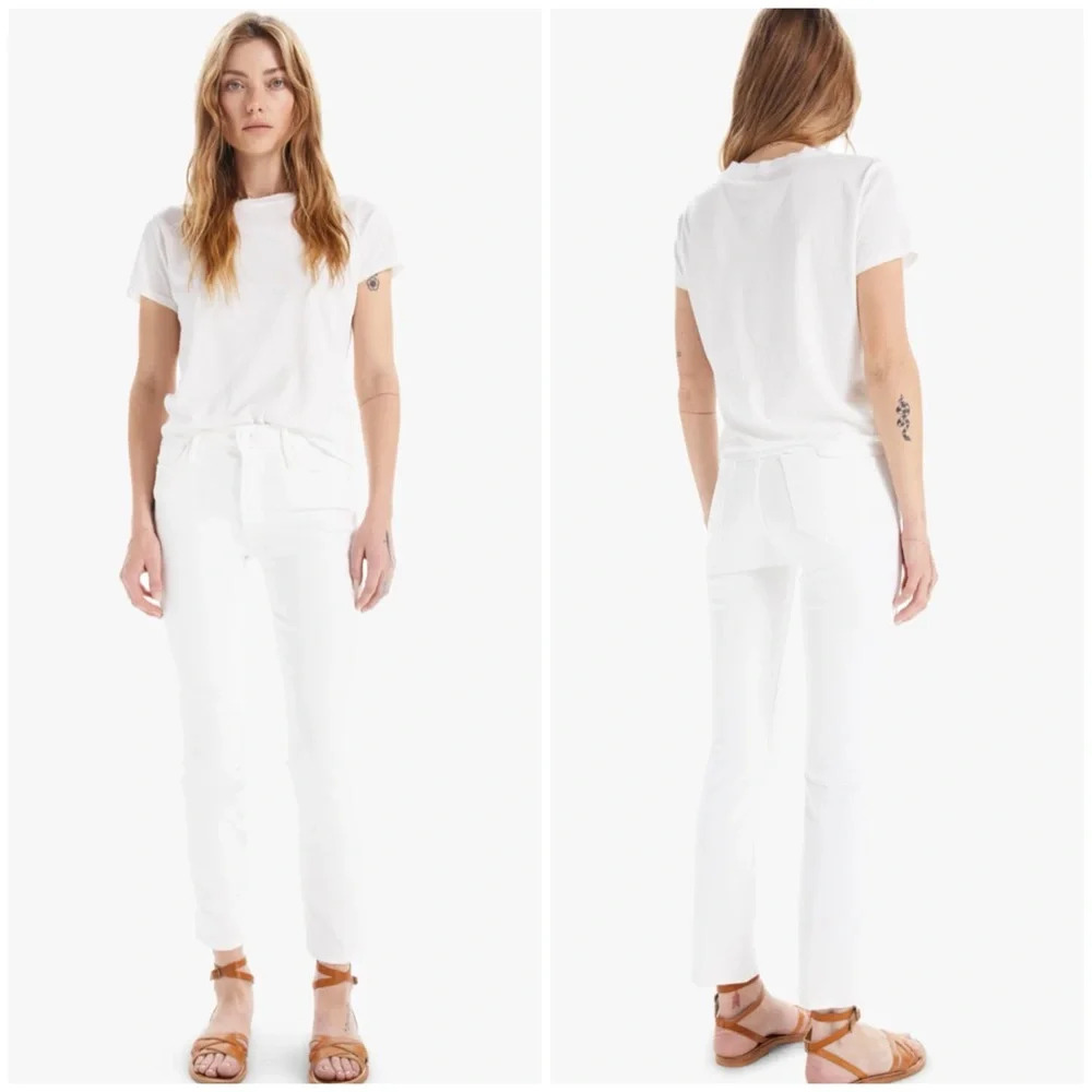 MOTHER Women’s Ankle Crop Jeans in White